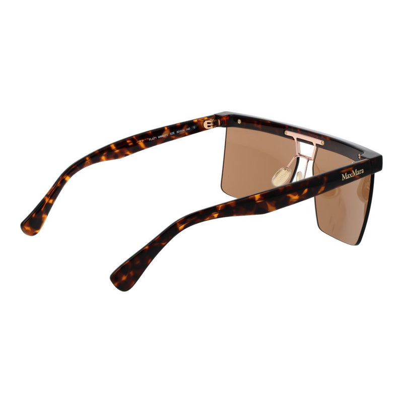 Max Mara Brown Plastic Sunglasses - Stylish Browline Design