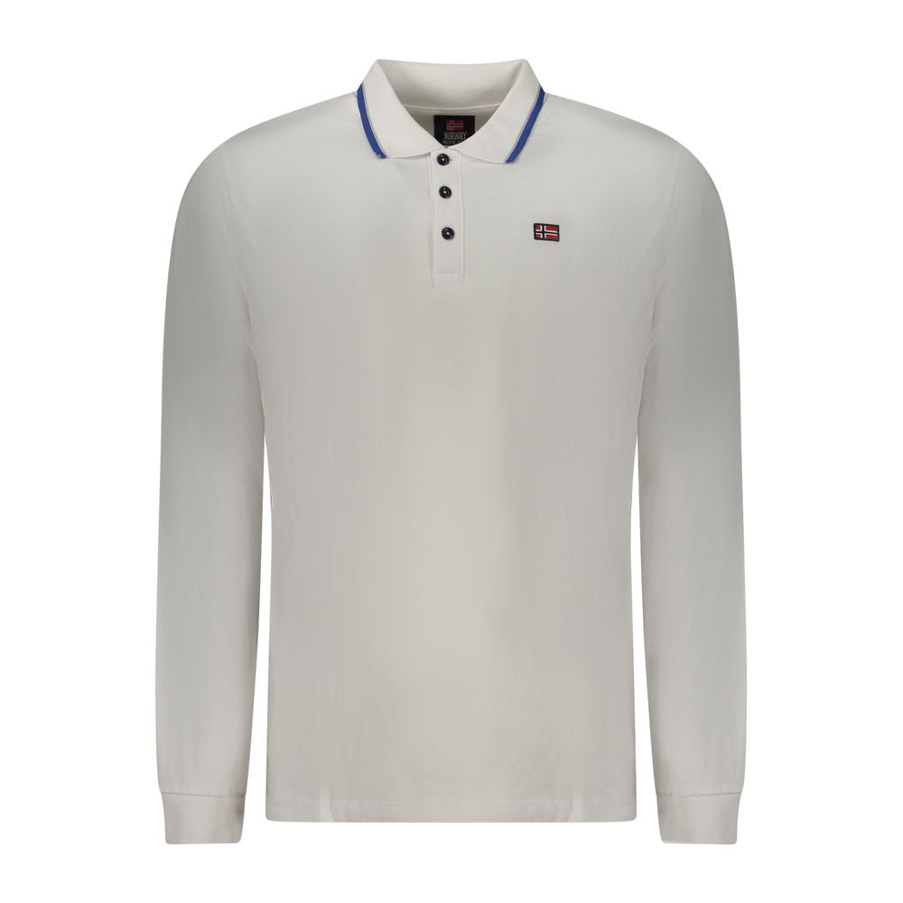 Polo Shirt Homme en Coton Blanc Norway 1963
