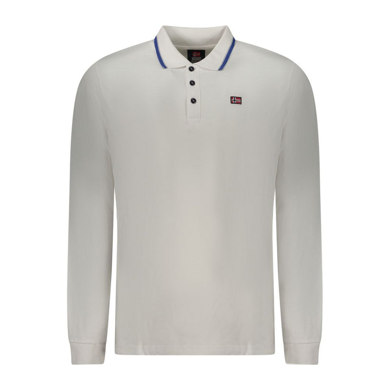 Noorwegen 1963 Wit Katoenen Heren Poloshirt