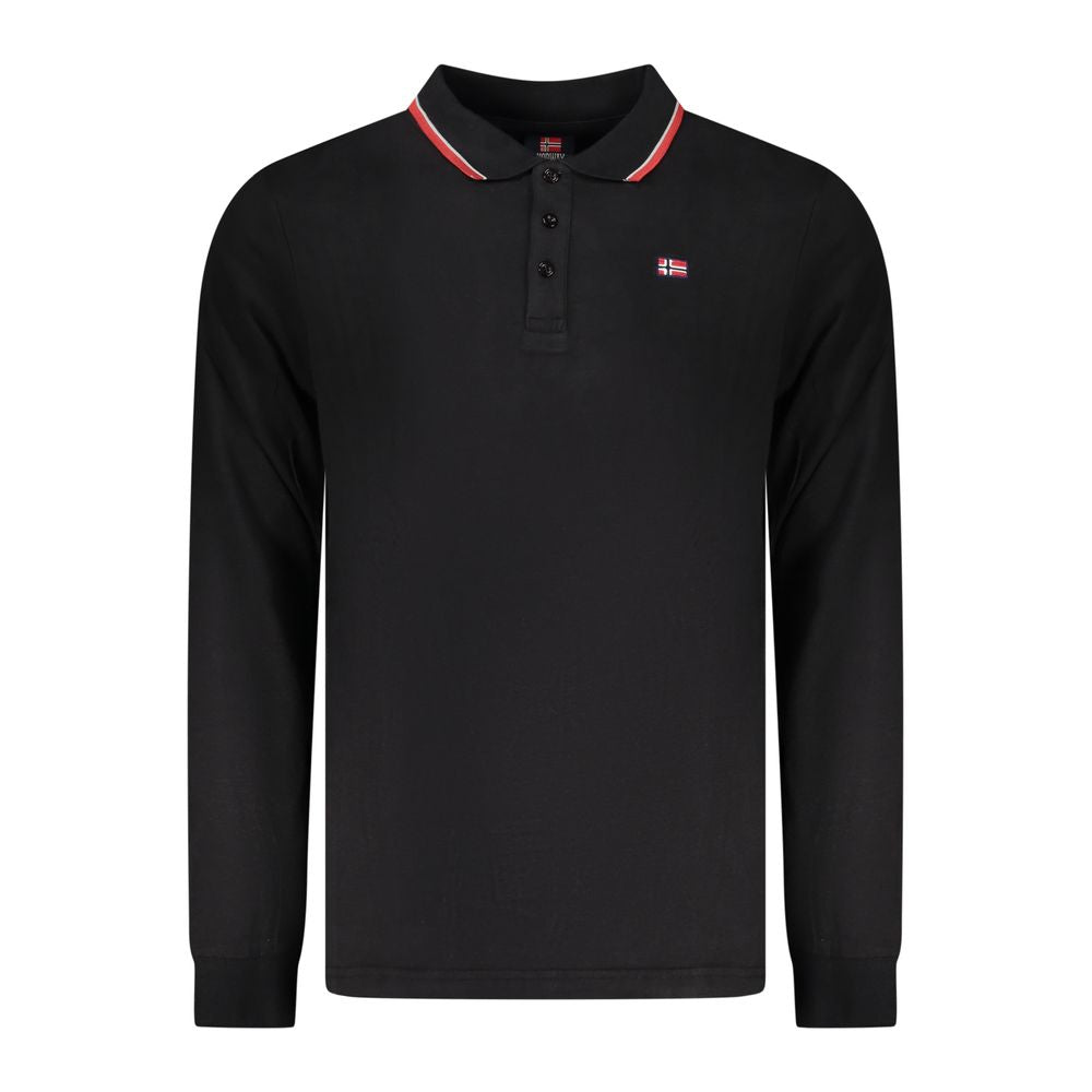 Polo Shirt Noir en Coton pour Homme - Norway 1963