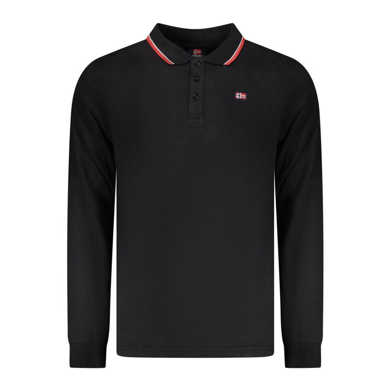 Polo Shirt Noir en Coton pour Homme - Norway 1963