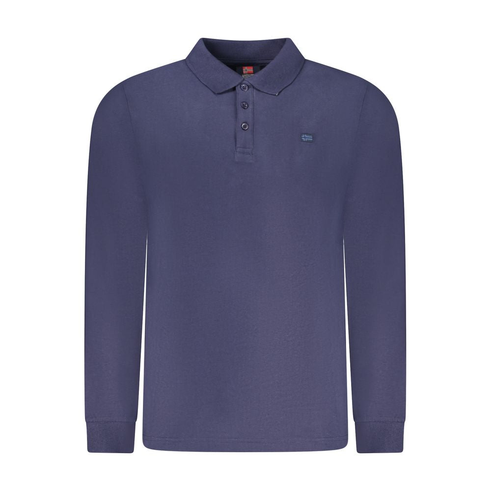 Polo Shirt Homme Bleu en Coton Norway 1963