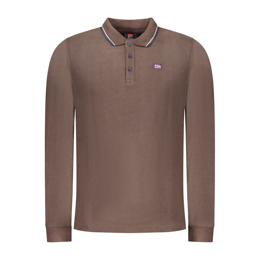 Polo Shirt Homme Brown en Coton - Norway 1963