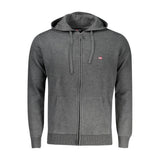 Norway 1963 Gray Polyester Men's Hooded Cardigan