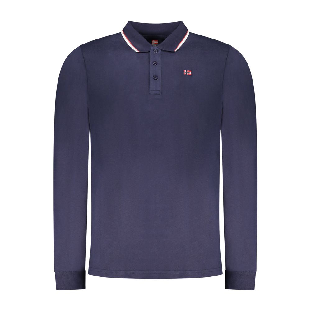 Polo Shirt Homme Bleu en Coton Norway 1963