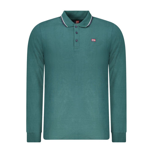 Noorwegen 1963 Groen Katoenen Heren Poloshirt
