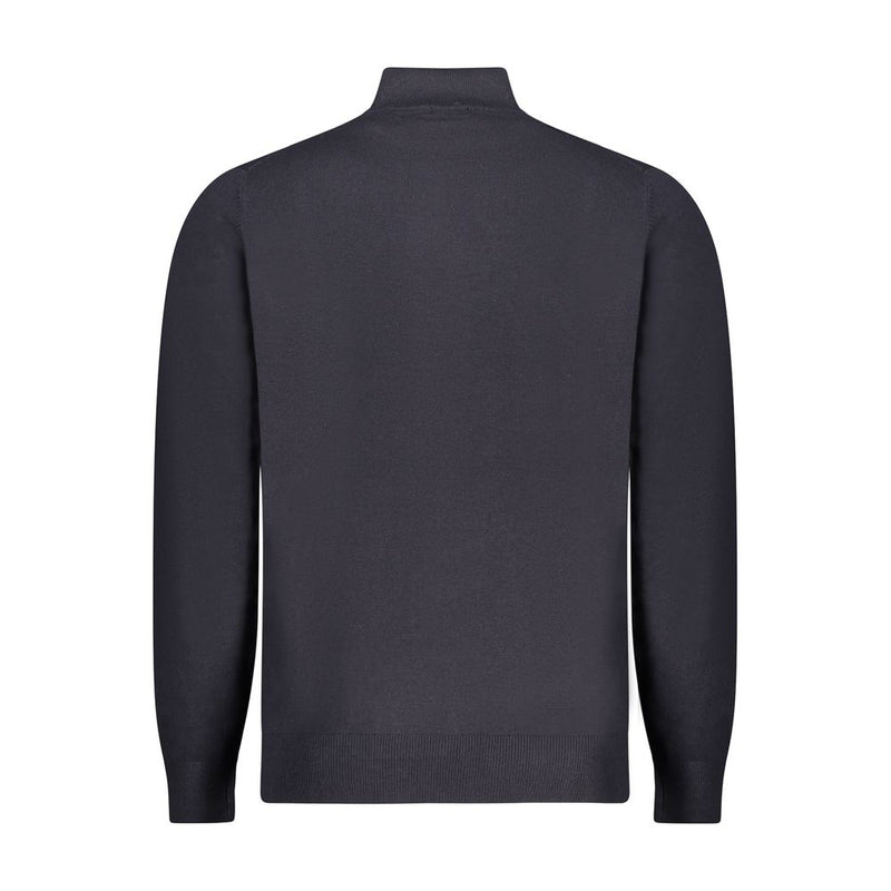 Norway 1963 Blue Polyester Men Sweater with High Neck Design