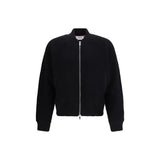 Thom Browne Black Wool Bomber Jacket - Oversized Fit