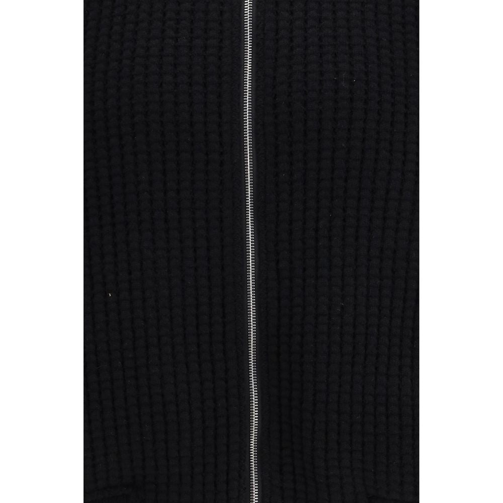 Thom Browne Black Wool Bomber Jacket - Oversized Fit