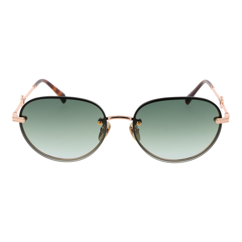 Maje Gold Metal Sunglasses - Elegant Oval Design for Women