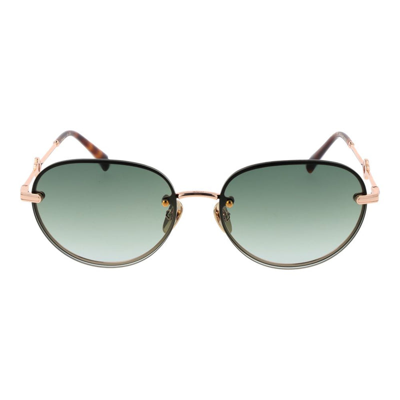 Maje Gold Metal Sunglasses - Elegant Oval Design for Women