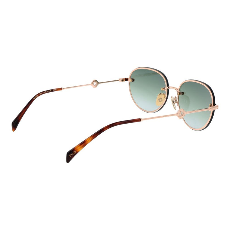 Maje Gold Metal Sunglasses - Elegant Oval Design for Women