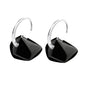 Boucles d'oreilles GC en argent noir