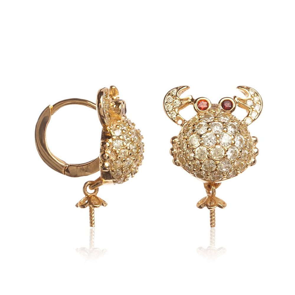 Boucles d'oreilles Lancaster en or et argent