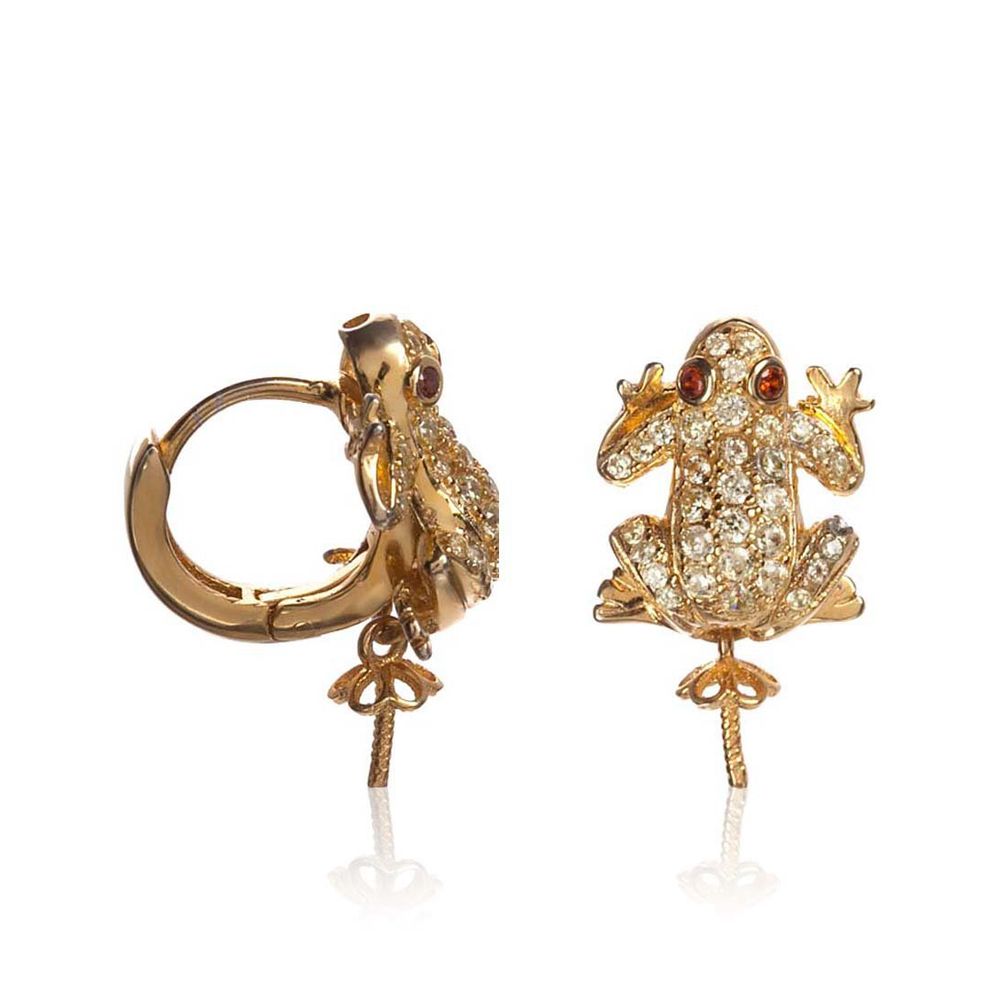 Boucles d'oreilles Lancaster en or et argent