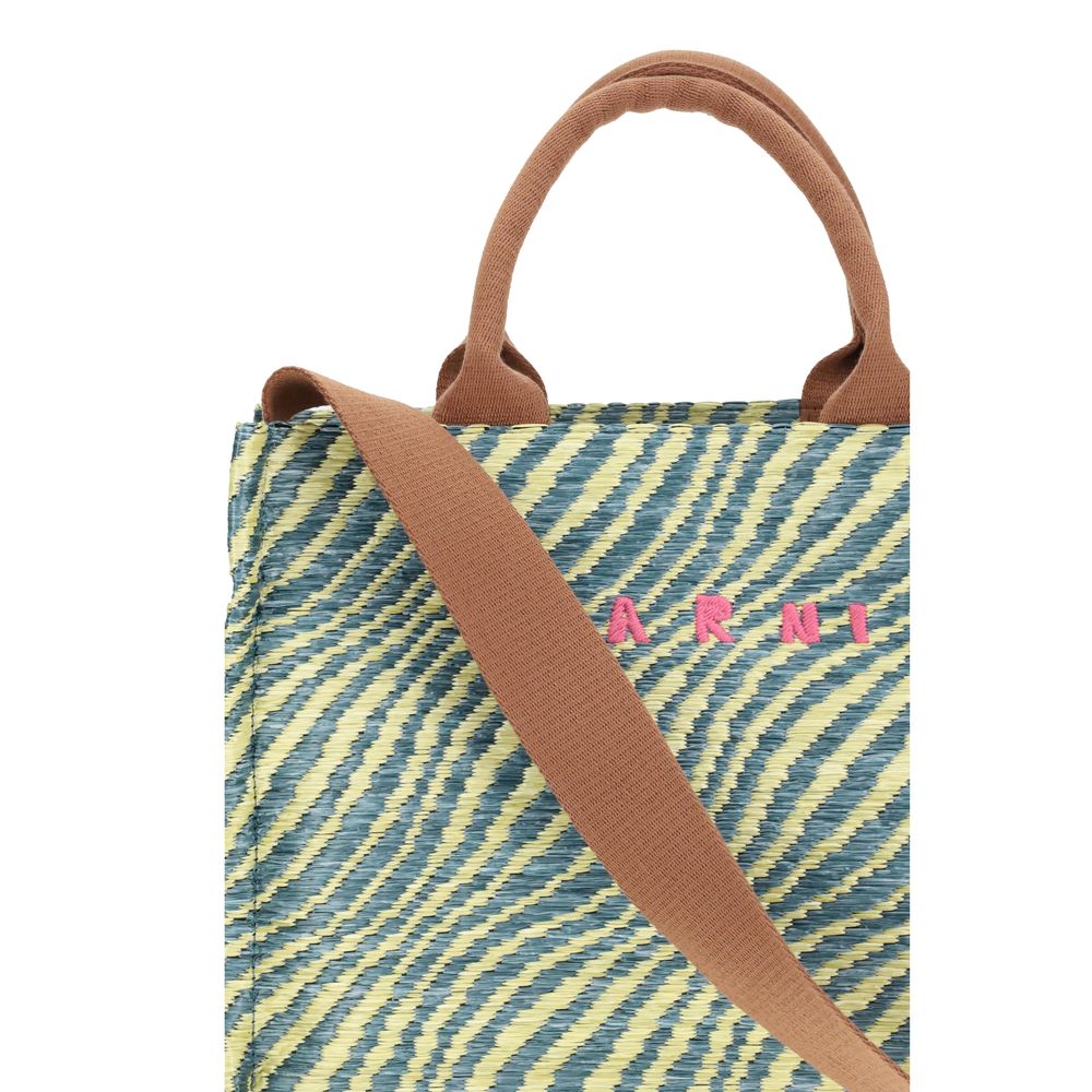 Sac bandoulière en tissu multicolore Marni