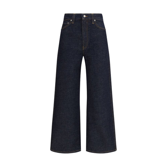 Jean droit en coton bleu Khaite