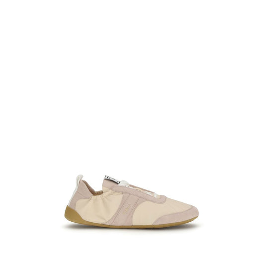 Baskets de sport Chloé en nylon beige