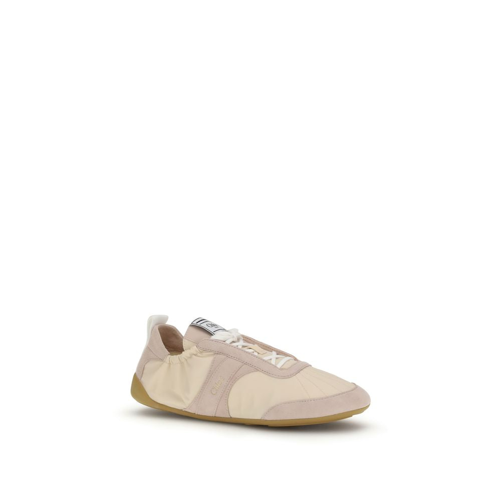 Chloé Kick Sneakers Beige en Nylon pour Femmes