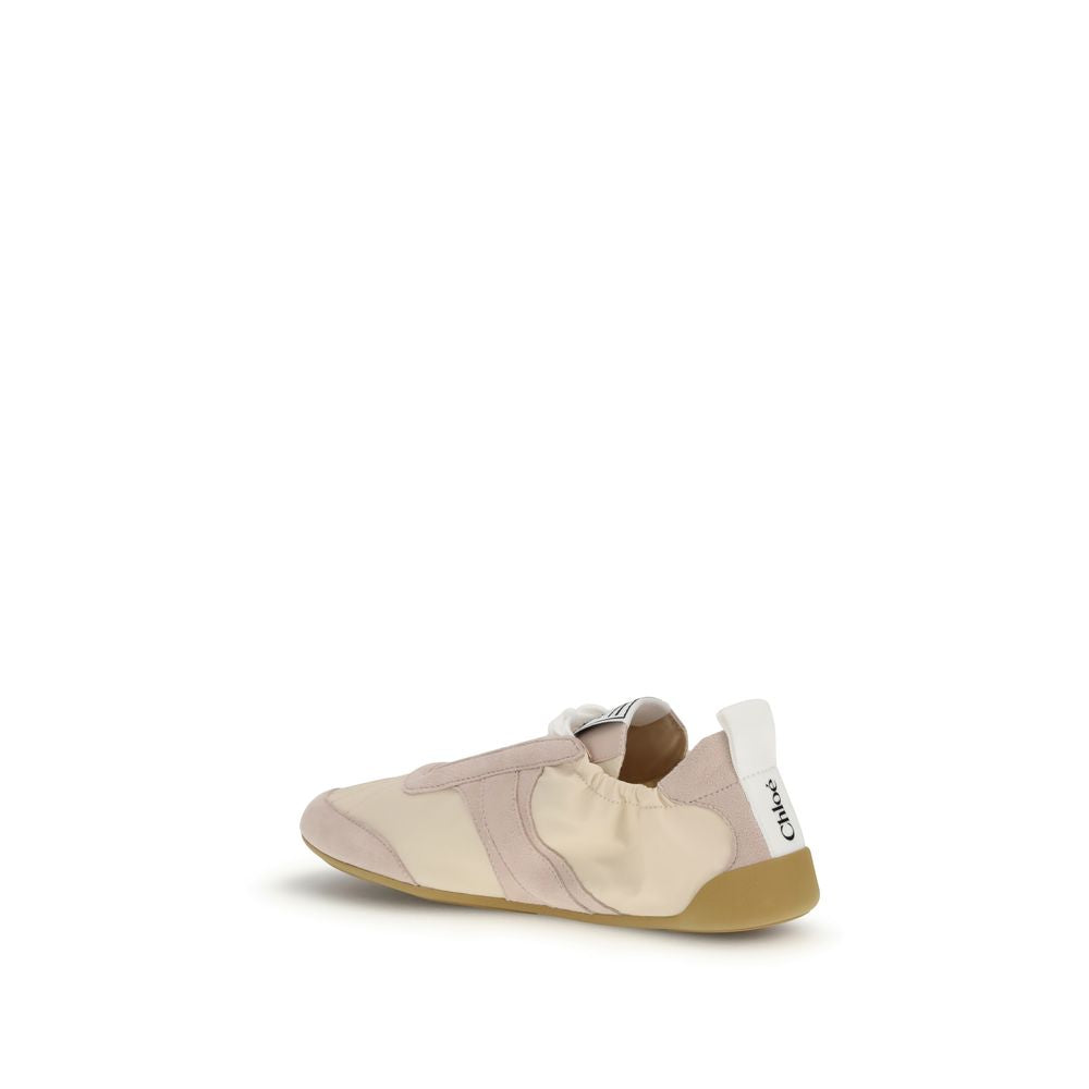 Chloé Kick Sneakers Beige en Nylon pour Femmes