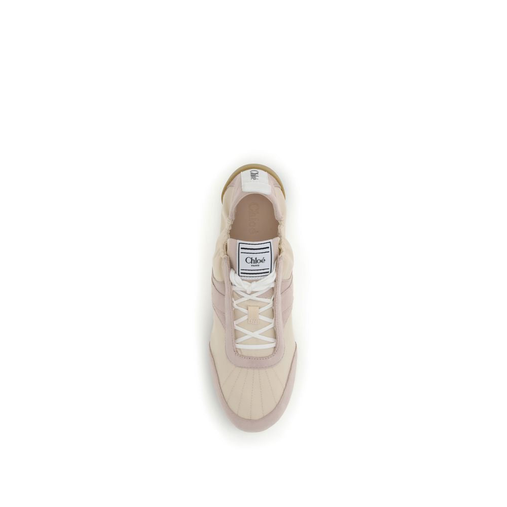 Chloé Kick Sneakers Beige en Nylon pour Femmes
