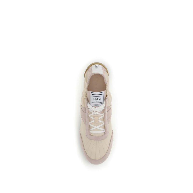 Chloé Kick Sneakers Beige en Nylon pour Femmes