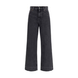 Chloé Black Cotton High-Waisted Jean - Élégance Intemporelle