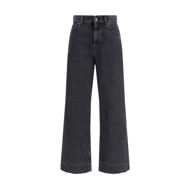 Chloé Black Cotton High-Waisted Jean - Élégance Intemporelle