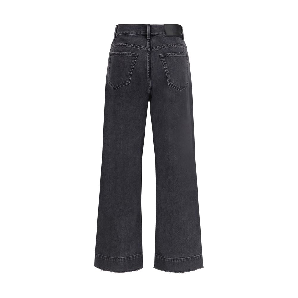 Chloé Black Cotton High-Waisted Jean - Élégance Intemporelle