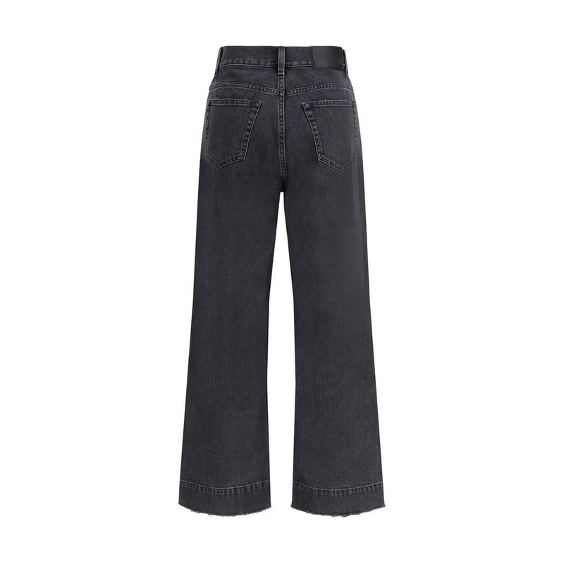 Chloé Black Cotton High-Waisted Jean - Élégance Intemporelle