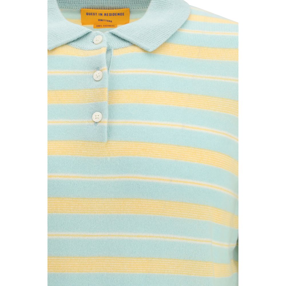 Guest in Residence Polo Shirt en Cachemire Multicolore