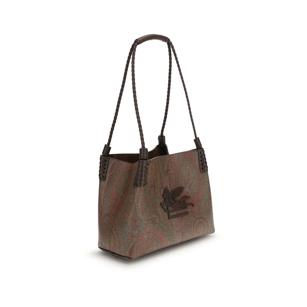 Sac bandoulière Etro en PVC marron