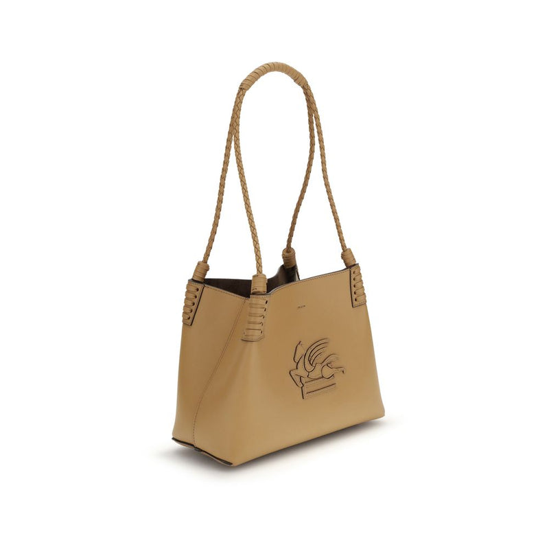 Sac à bandoulière Etro Bos Taurus en cuir de veau beige