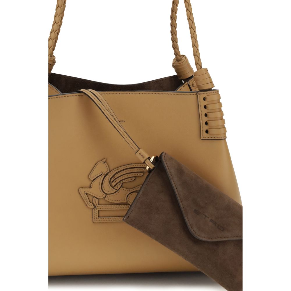 Sac à bandoulière Etro Bos Taurus en cuir de veau beige