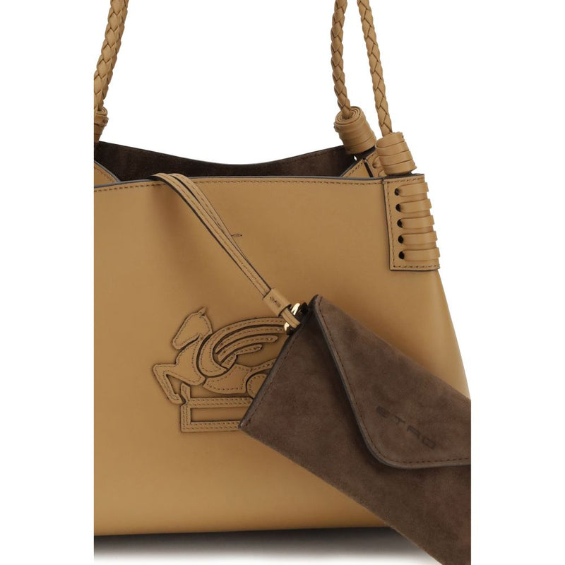 Sac à bandoulière Etro Bos Taurus en cuir de veau beige