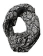 Écharpe homme Dolce &amp; Gabbana en dentelle à motif damassé noir et blanc