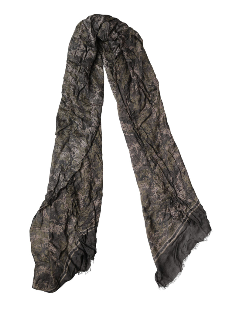 Châle/écharpe homme Dolce &amp; Gabbana marron camouflage modal