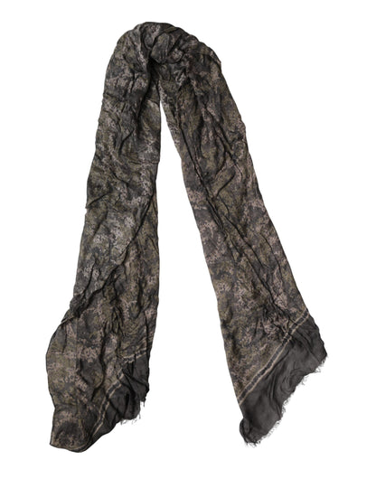 Châle/écharpe homme Dolce &amp; Gabbana marron camouflage modal