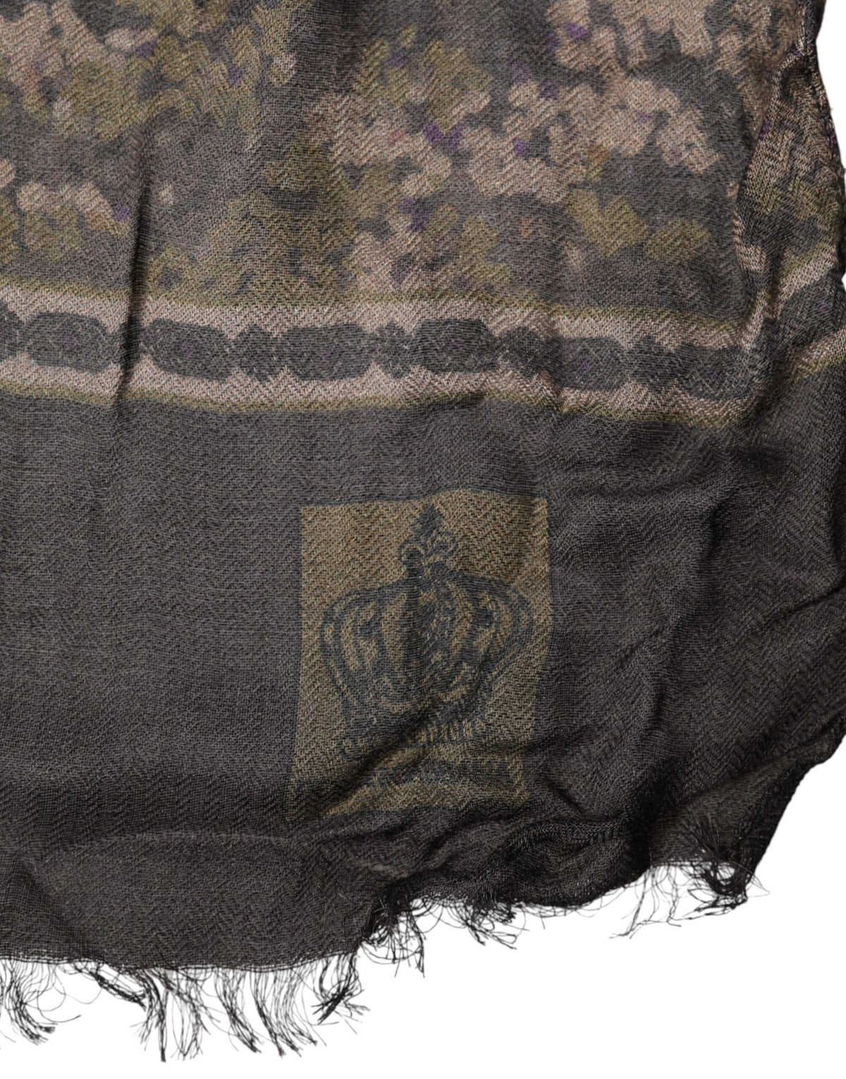 Châle/écharpe homme Dolce &amp; Gabbana marron camouflage modal