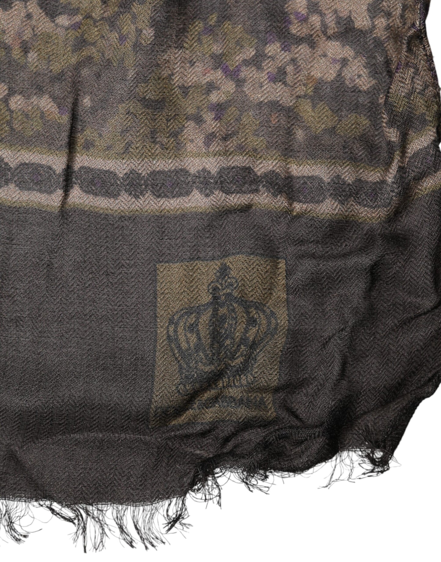 Châle/écharpe homme Dolce &amp; Gabbana marron camouflage modal