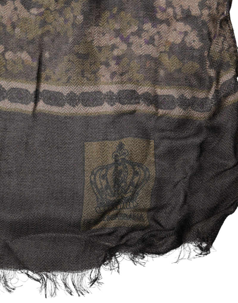 Châle/écharpe homme Dolce &amp; Gabbana marron camouflage modal