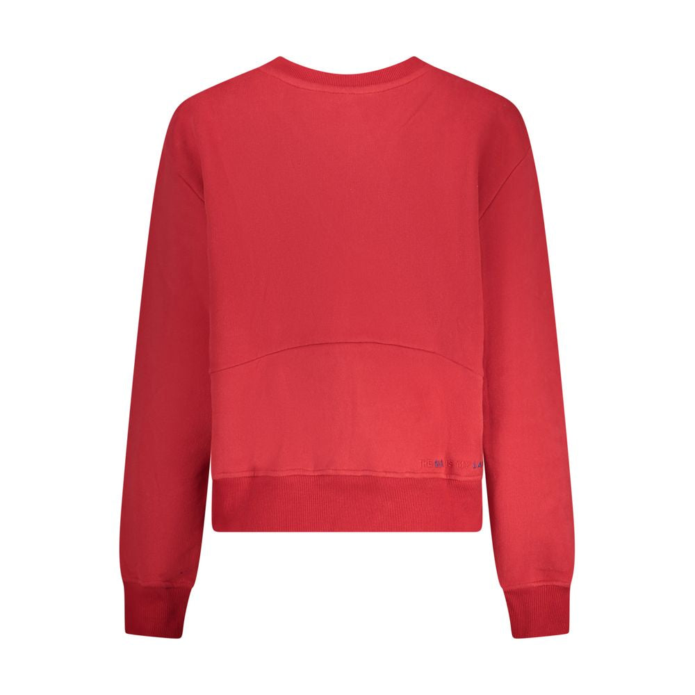 North Sails Red Cotton Women Sweatshirt - Stylish & Sustainable