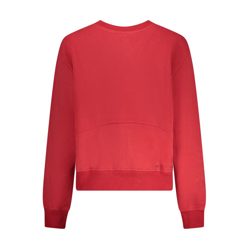 North Sails Red Cotton Women Sweatshirt - Stylish & Sustainable