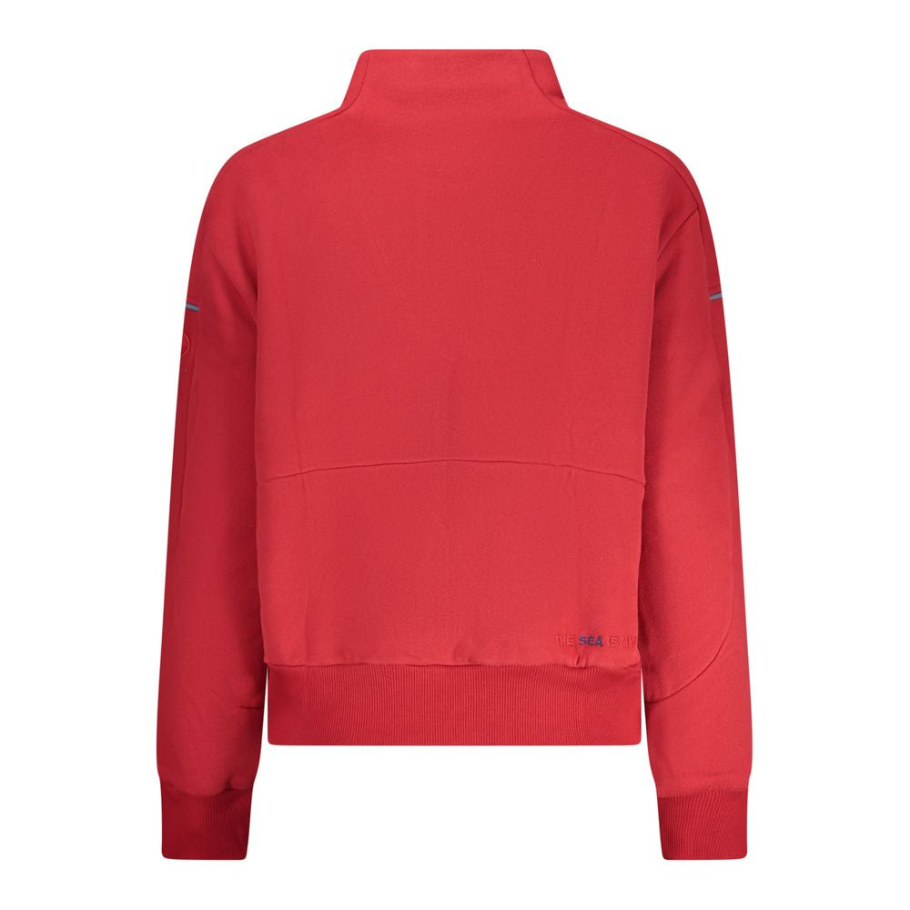 North Sails Rosso Cotton Women Sweatshirt - Stylish Comfort