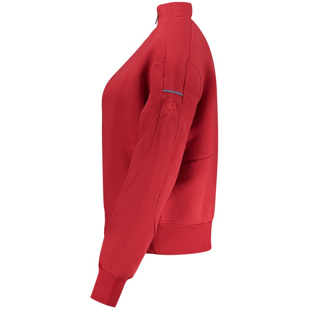 North Sails Rosso Cotton Women Sweatshirt - Stylish Comfort