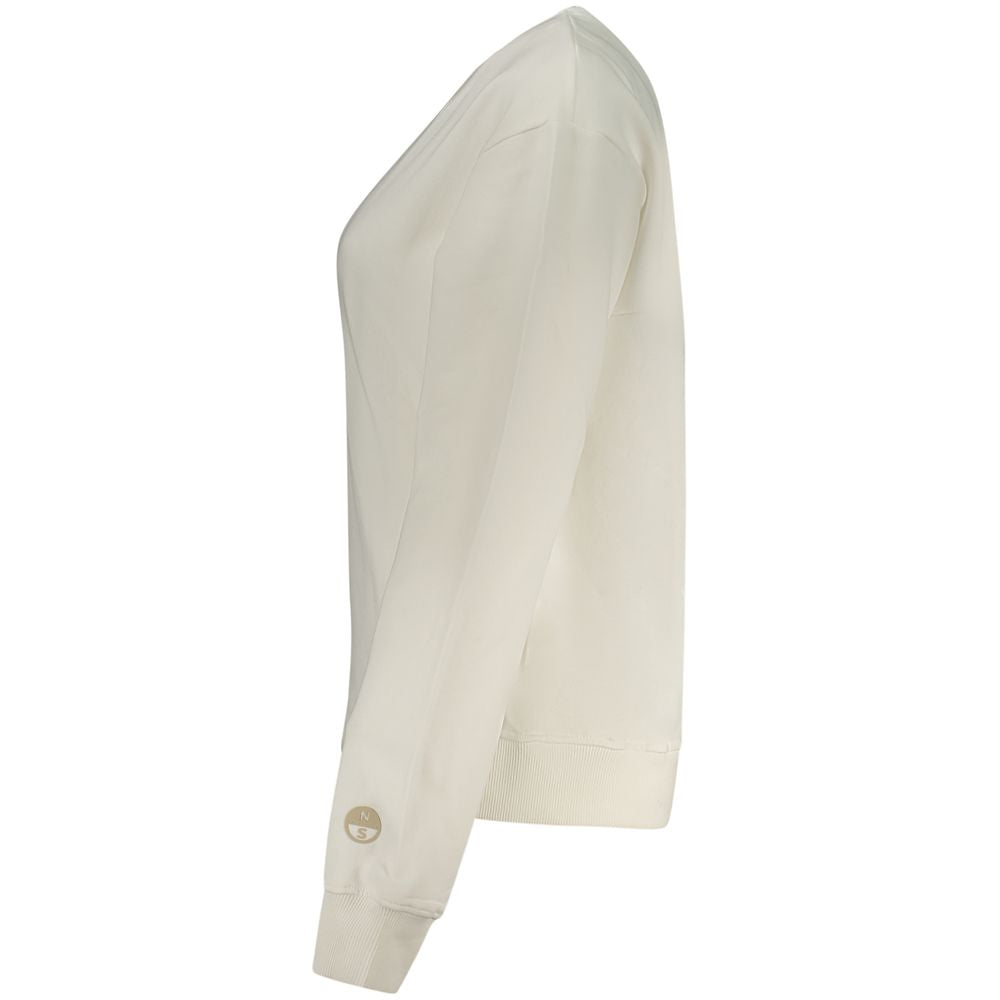 North Sails Bianco Sweatshirt en Coton pour Femme - Élégant et Durable