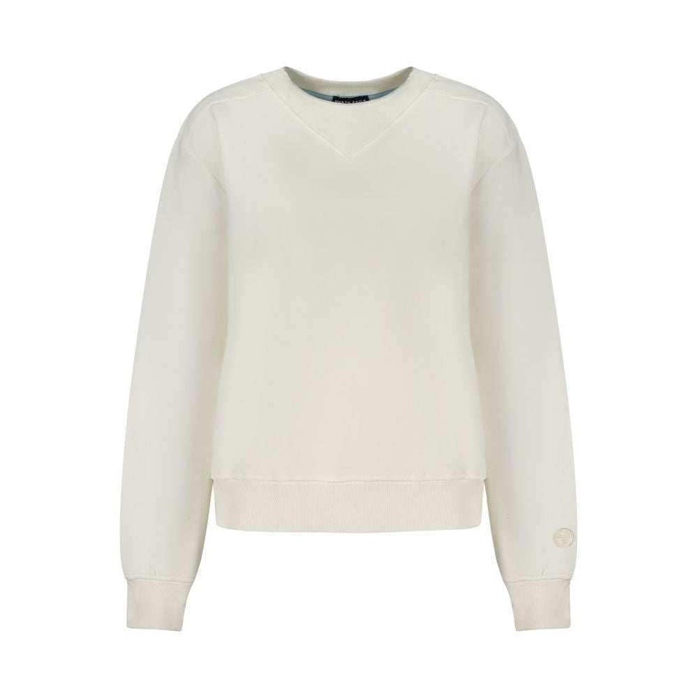 North Sails Bianco Sweatshirt en Coton pour Femmes - Élégance et Confort