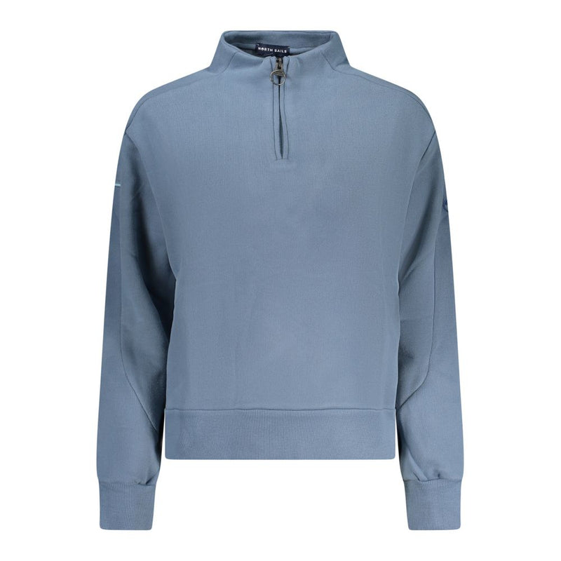 North Sails Blu Cotton Women Sweatshirt - Chic Comfort for All Occasions