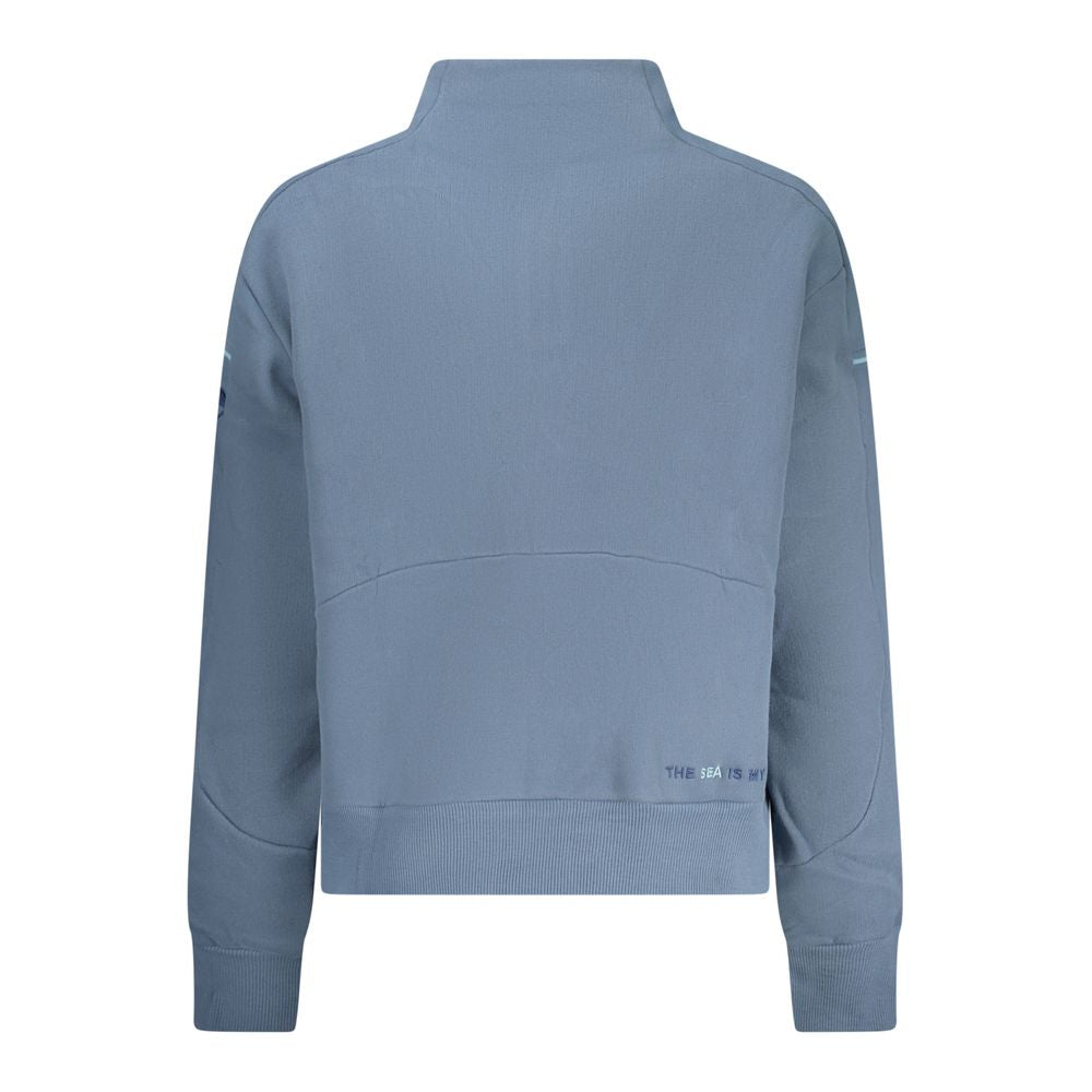 North Sails Blu Cotton Women Sweatshirt - Chic Comfort for All Occasions
