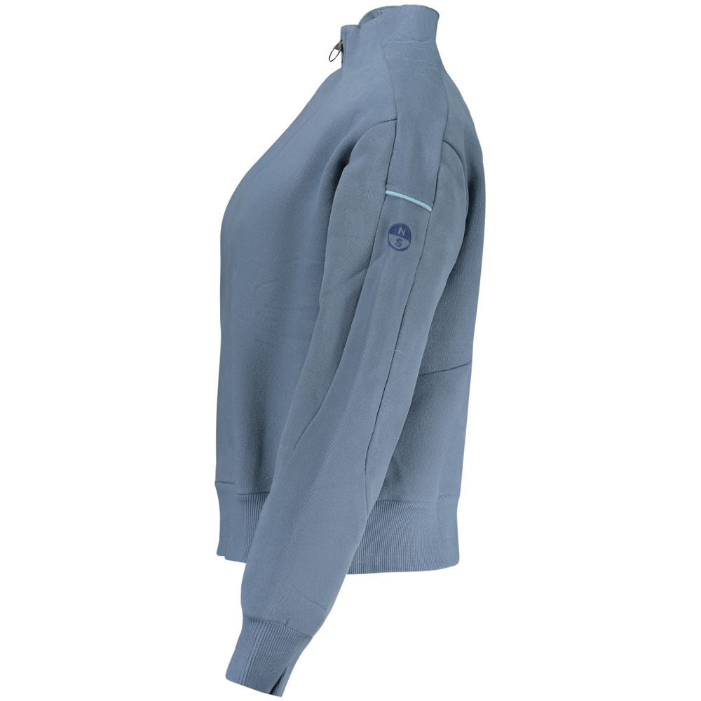 North Sails Blu Cotton Women Sweatshirt - Chic Comfort for All Occasions